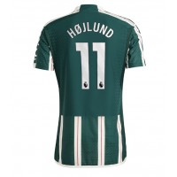 Camiseta Manchester United Rasmus Hojlund #11 Visitante Equipación 2023-24 manga corta